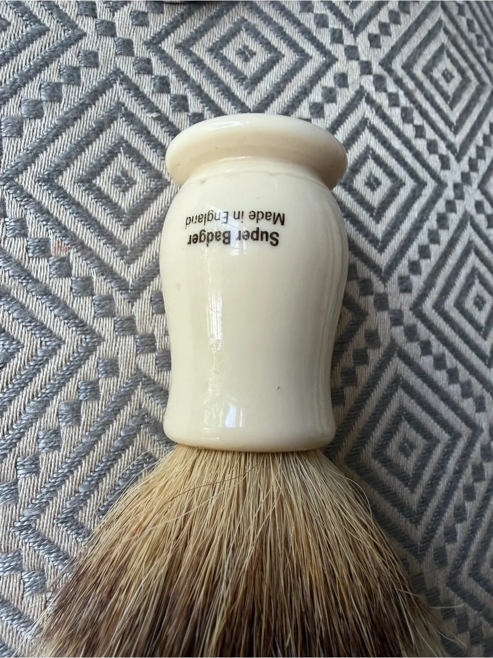 Ivory Shaving Brush – super Badger England With Stand/ Merchant Rhoades